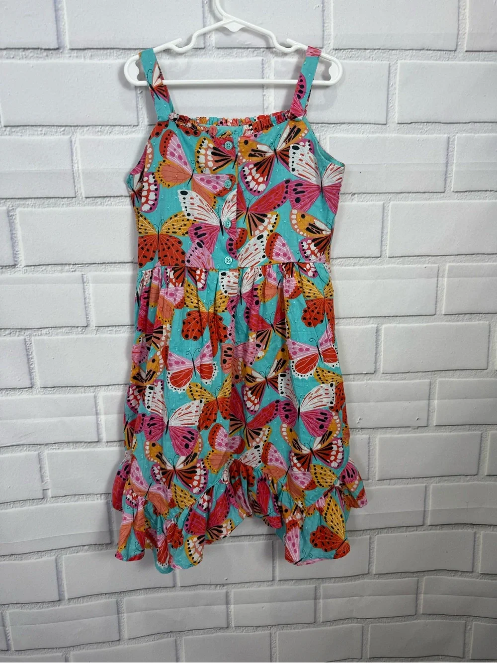 Gymboree Girls Butterfly Print Sundress Size 8 Colorful Summer Dress